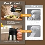 SWEET VIEW - Distributeur d'huile d'olive et pulvérisateur – 16oz/470ml Verseur à huile léger en verre pour cuisine avec stickers Air Fryer, cuisiner, saladier et BBQ | Verseur à huile léger en verre pour cuisine avec stickers Air Fryer, cuisiner, Salade, BBQ wi