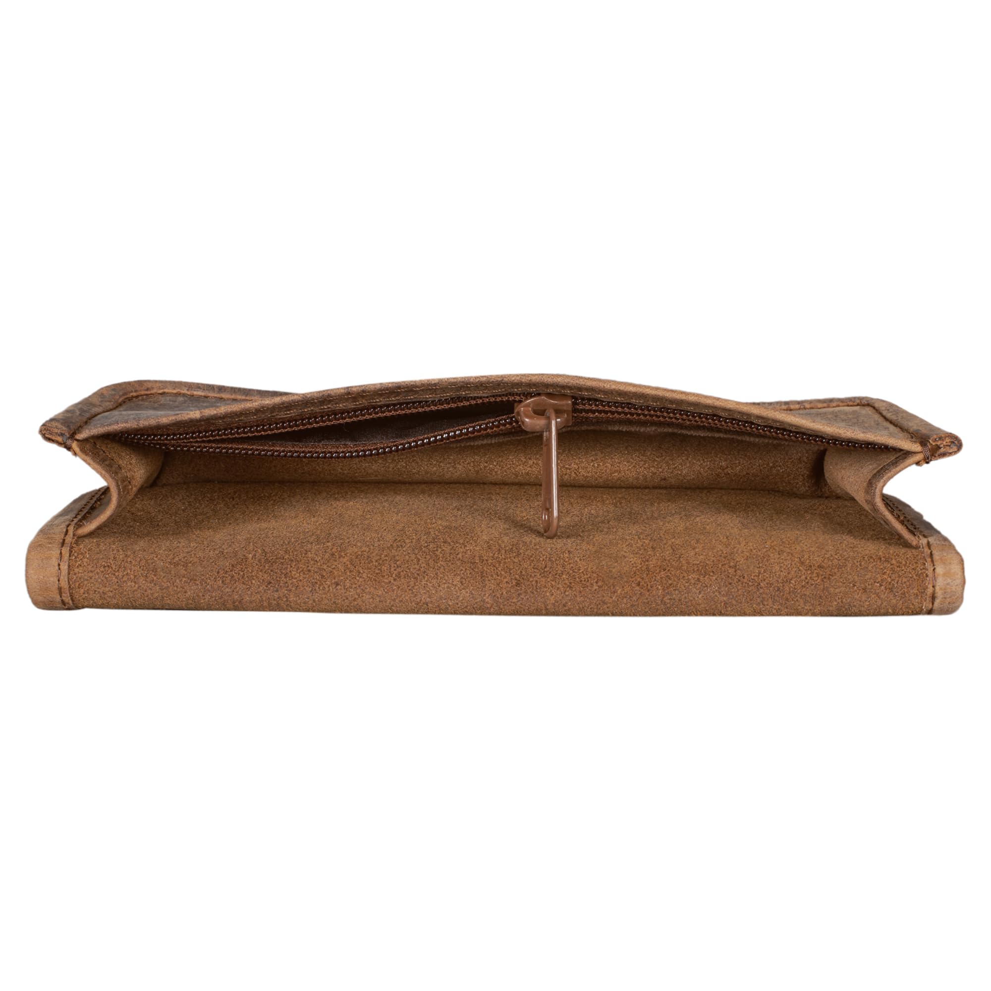 STILORD 'Lenny' Pencil case Leather Vintage Small Ideal as a Little Wallet Purse Stylish Pen case and Cosmetic case in Genuine Buffalo Leather, Colour:Calais - Brown - Image 4