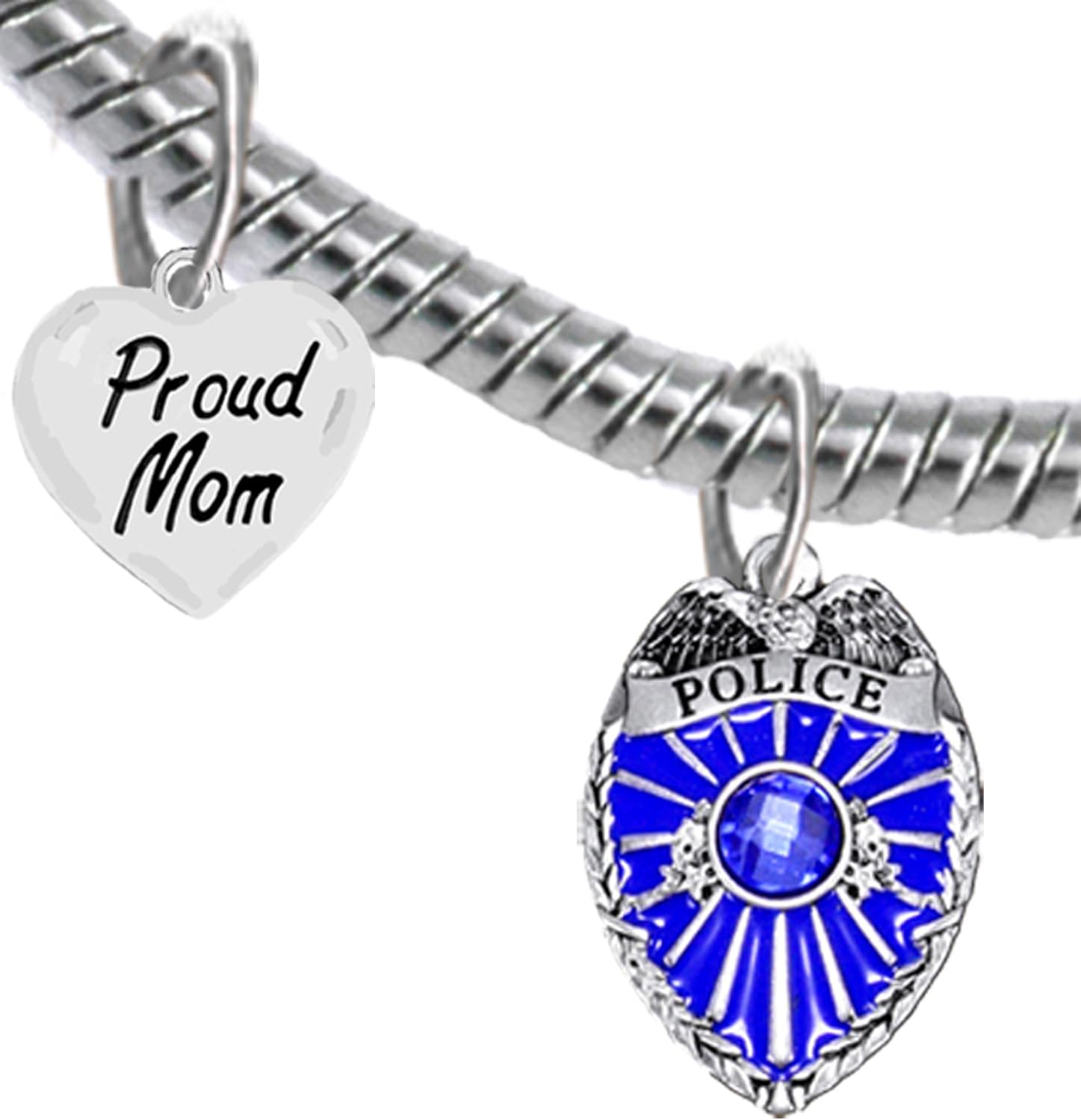Cardinali Jewelry Policeman's, Proud Mom, Hypoallergenic, Safe-Nickel Free, No Poisonous Lead Or Cadmium.