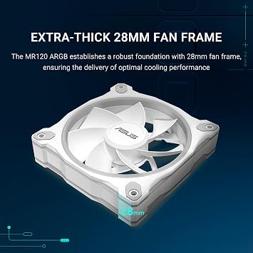 Asus Prime Mr120 SoĞutucu Kasa RadyatÖr Fani Argb 120mm Reverse Beyaz 3in1