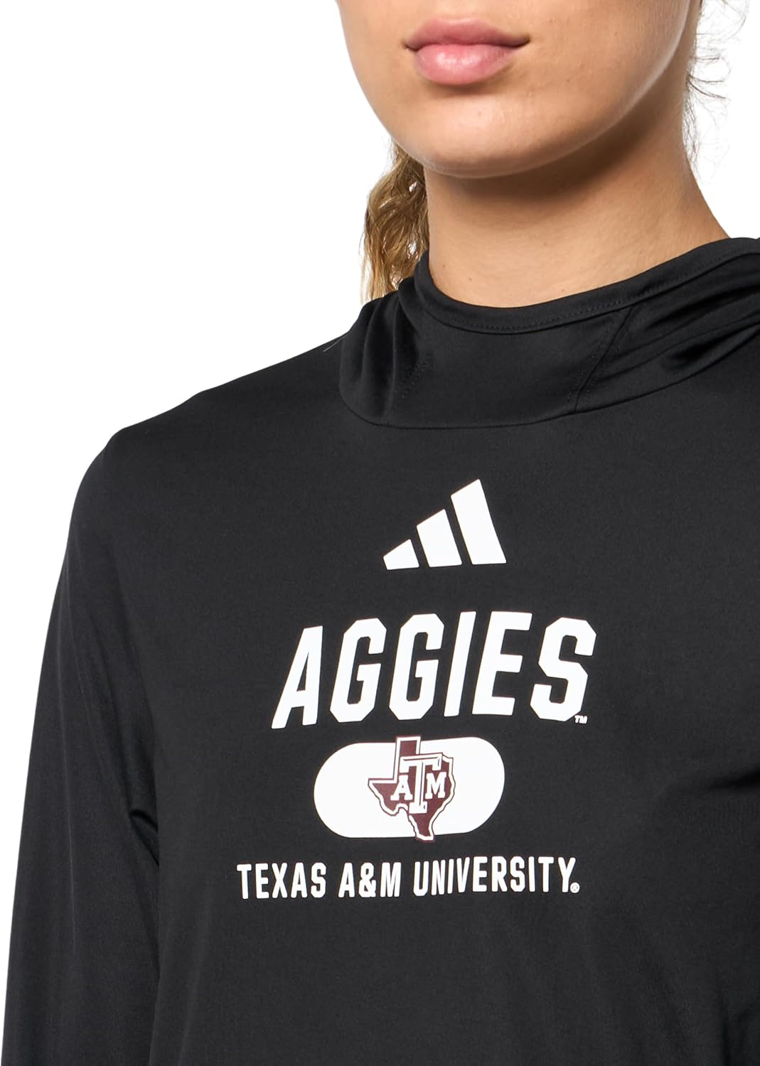 adidas womens D4t Texas A&m University Lightweight Hoodie