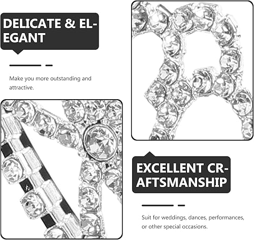 Miniatura 2 de 2 coronas de diamantes de imitación: tiaras de cristal plateado para mujeres y niñas, princesa, reina, boda, novia, cumpleaños, elegante tocado,