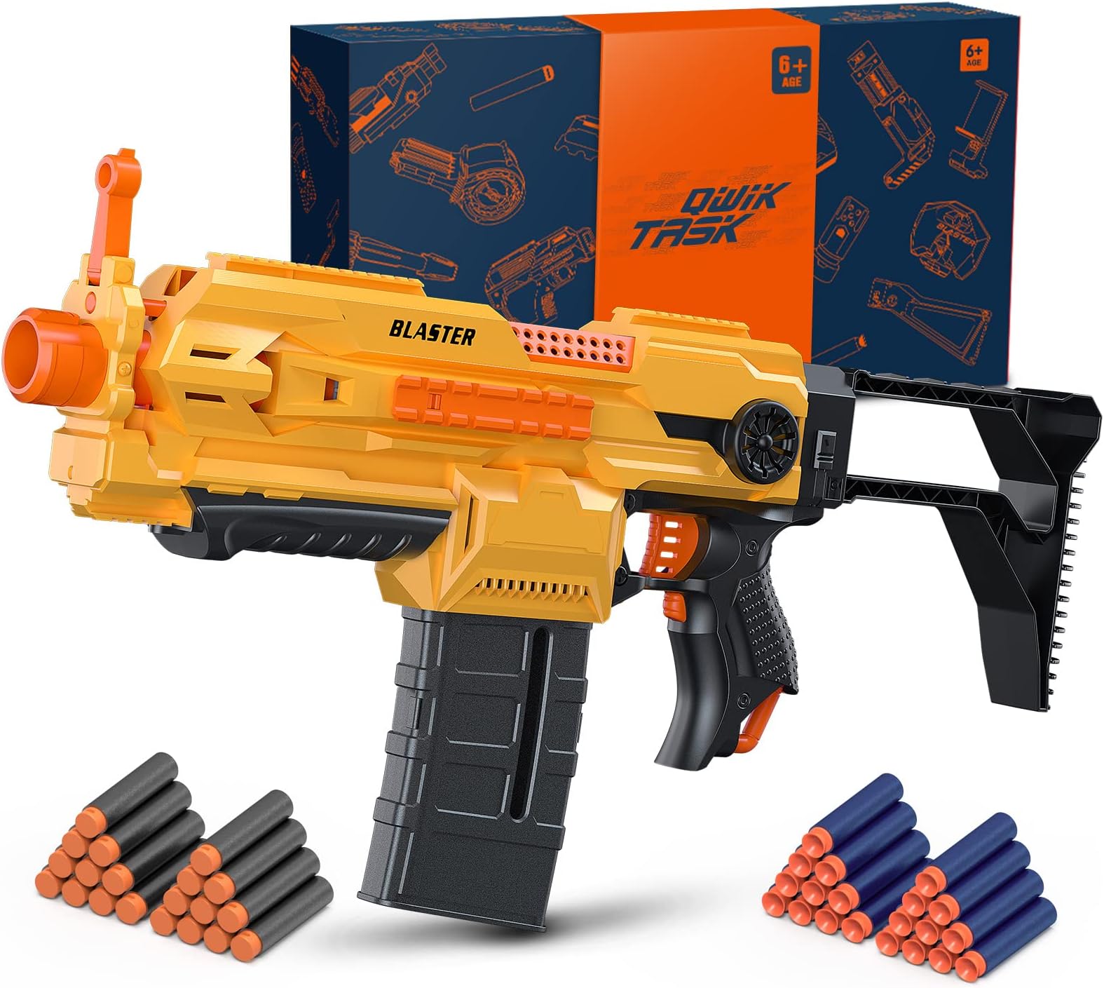 Automatic Toy Guns Rapid Fire for Nerf Guns Full Auto Powerful Motorized Blaster Electric Foam Dart Soft Bullet Toys Gun Shooting Games for Boy Girls Age 6 7 8-12 Adults Xmas Birthday Gifts