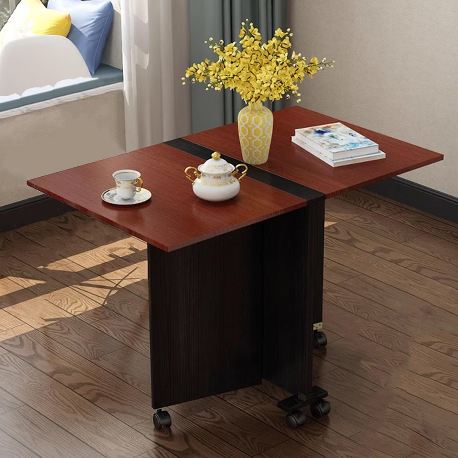 Amazon.com - Ultra Thin Drop Leaf Dining Table, Wooden Foldable
