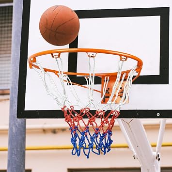 Aoneky Basketball Rim Replacement, Standard 18 Size Basketball Goal Hoop with Net