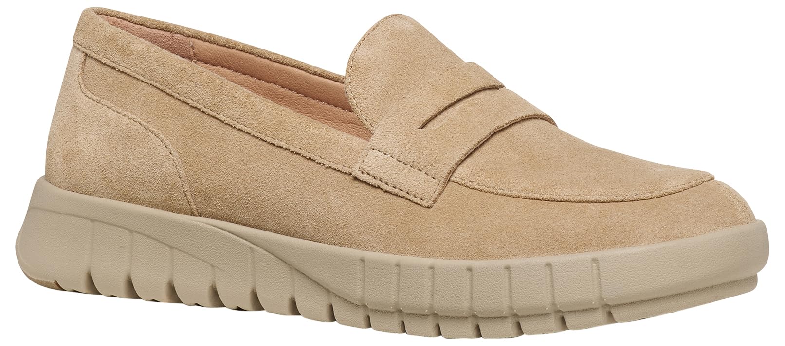 Geox Women's D FLEXTRIDE B Moccasin, Cream, 40 EU