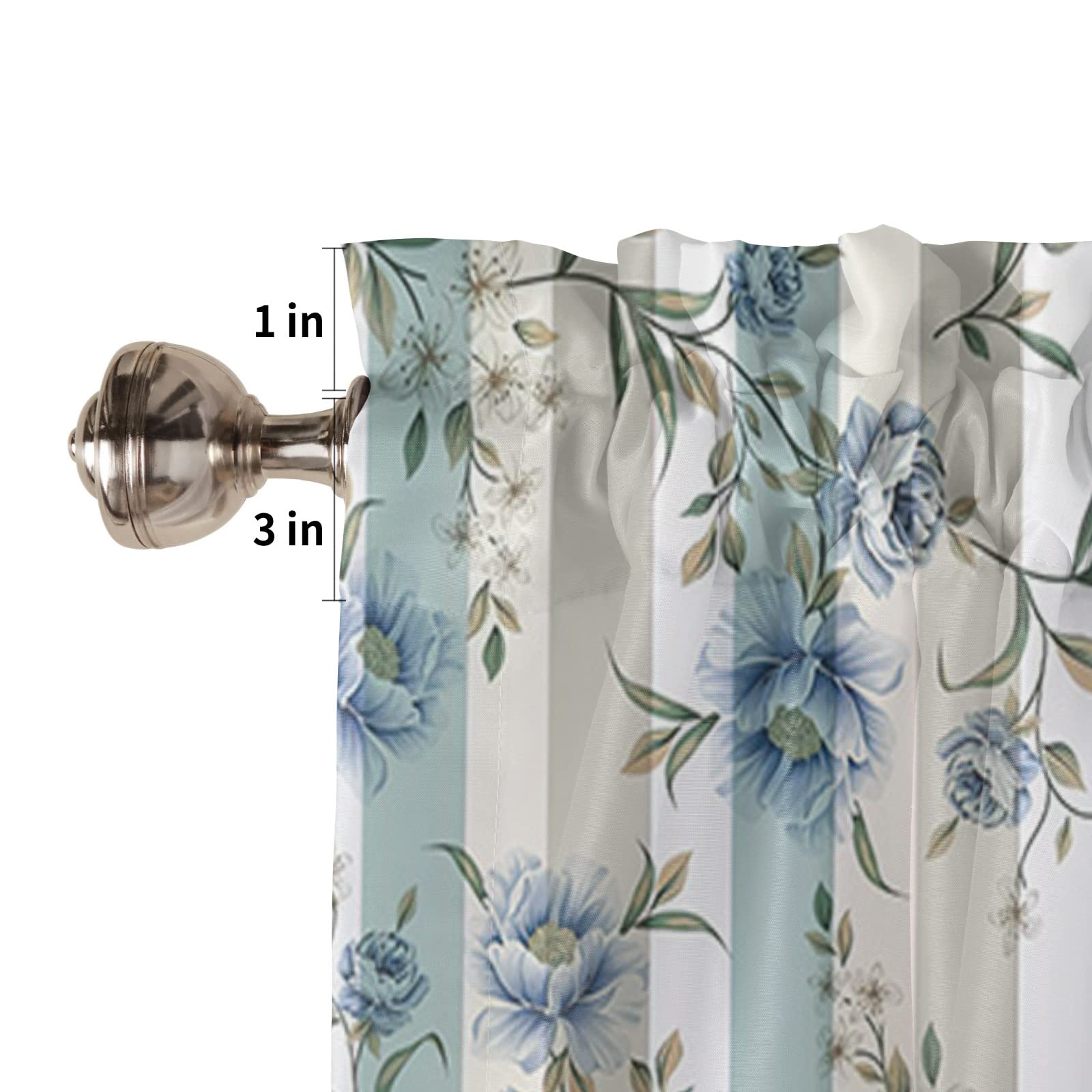 Hiasan Cortinas De Cenefa Para Cocina, Opacas, Con Aislamiento Térmico