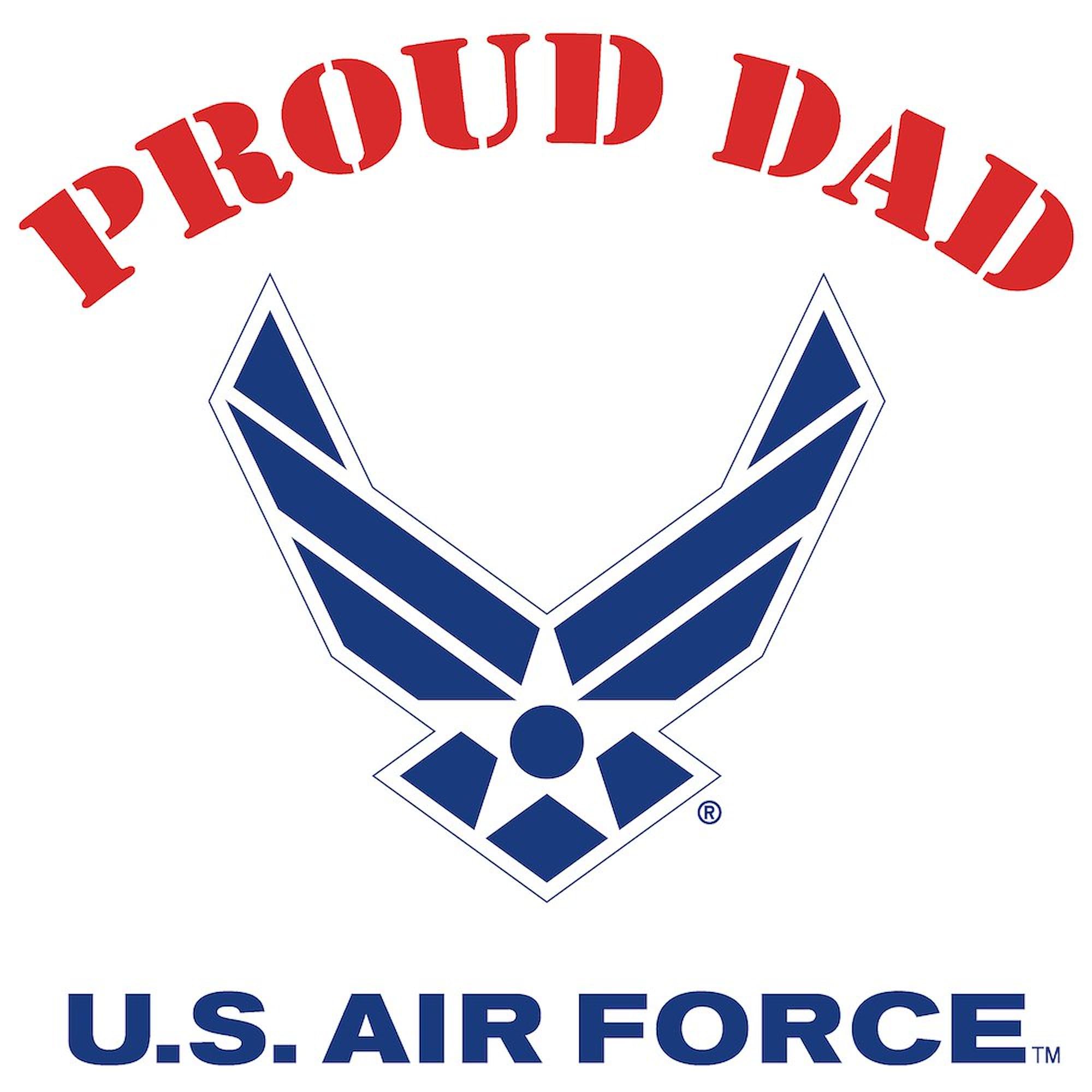 CafePress Proud US Air Force Dad Square Sticker 3 X 3 Square Bumper Sticker Car Decal