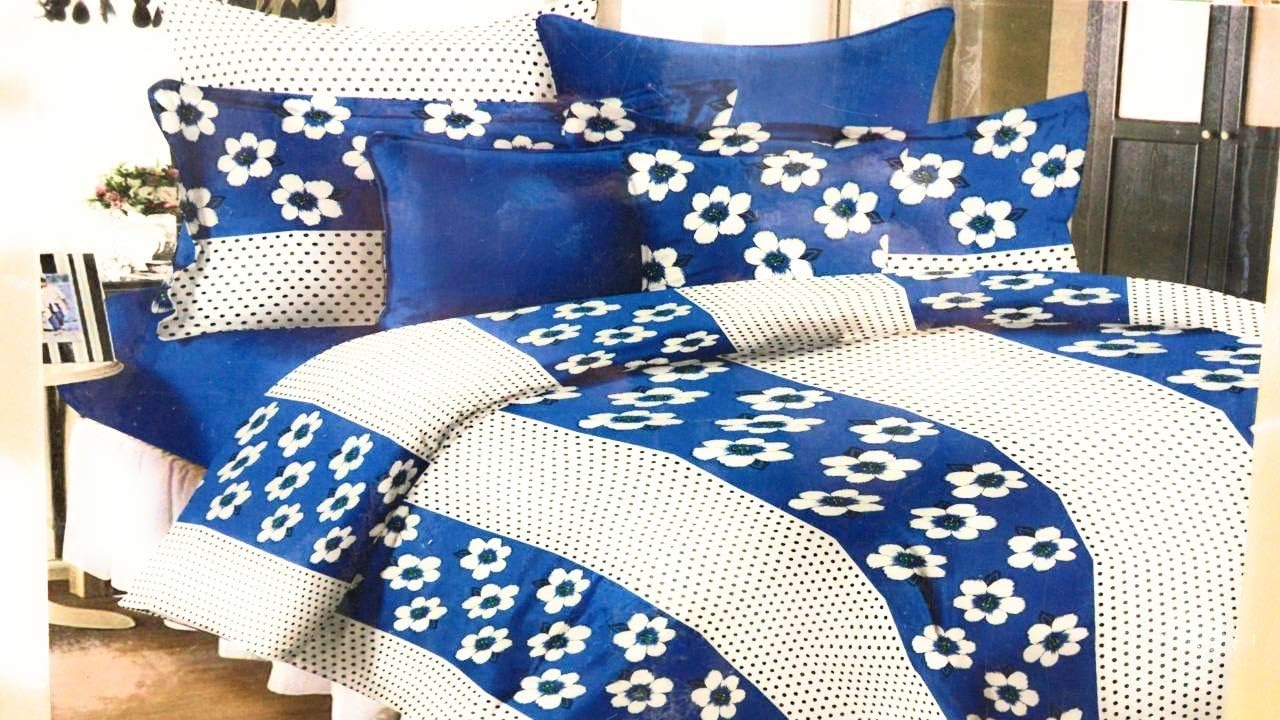 Elite 100% Pure Cotton Double Bed Queen Size Bedsheet | Blue