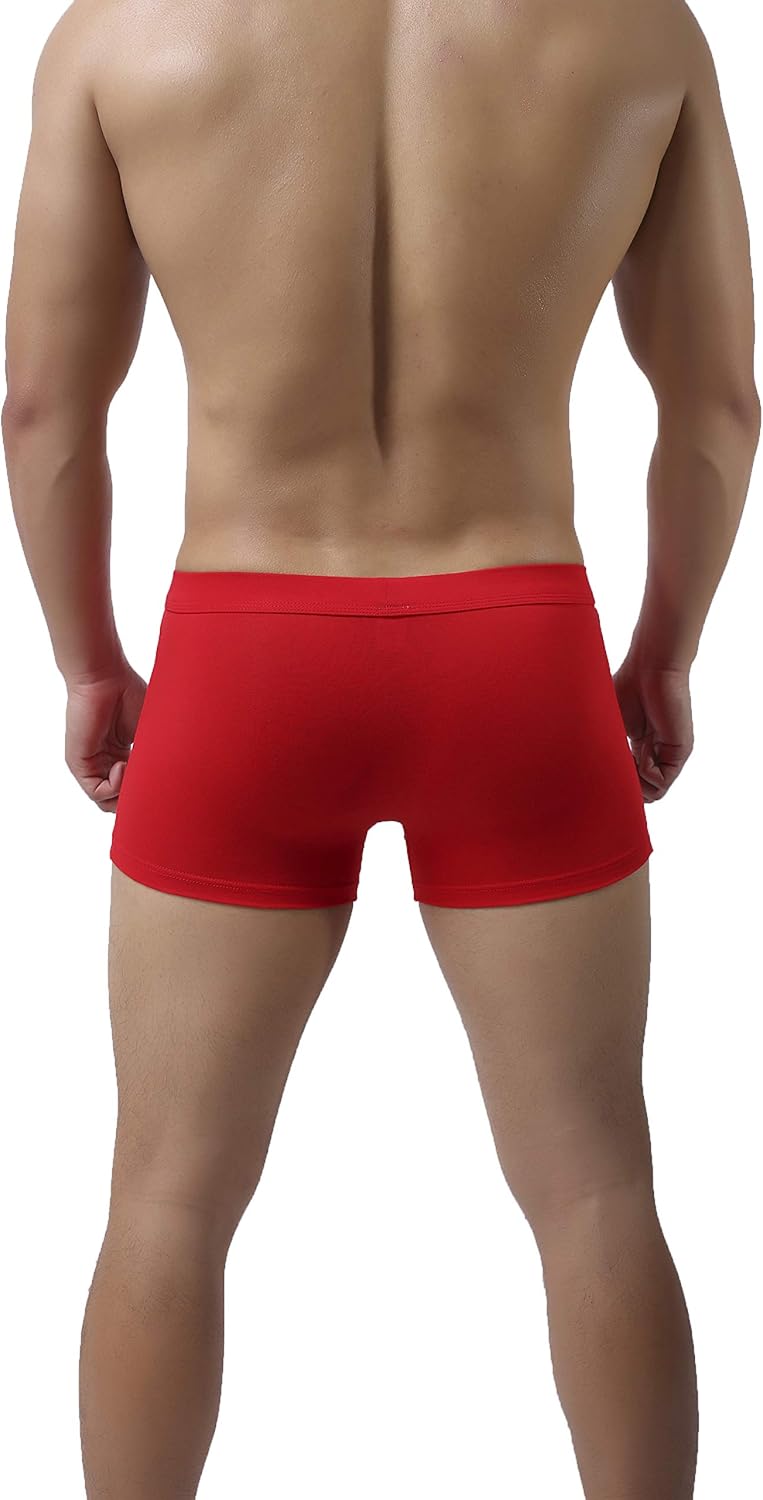 eywlwaar Men's Bulge Boxer Briefs Modal Comfort Separate Pouch Trunks Underwear - Image 4