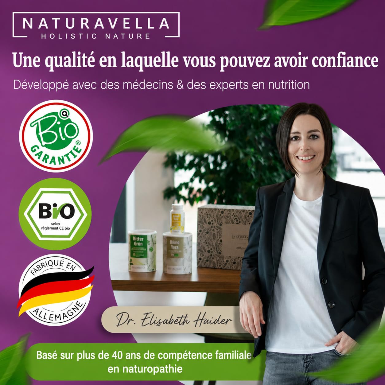 Dr Haider's LeberKraft® Mélange pour smoothie aux superaliments Heavy Metal Bio Premium | Recette originale selon Anthony William (Méd. Médium) - végan, testé en laboratoire, 250 g