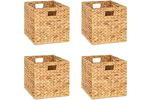 Water Hyacinth Wicker Storage Baskets