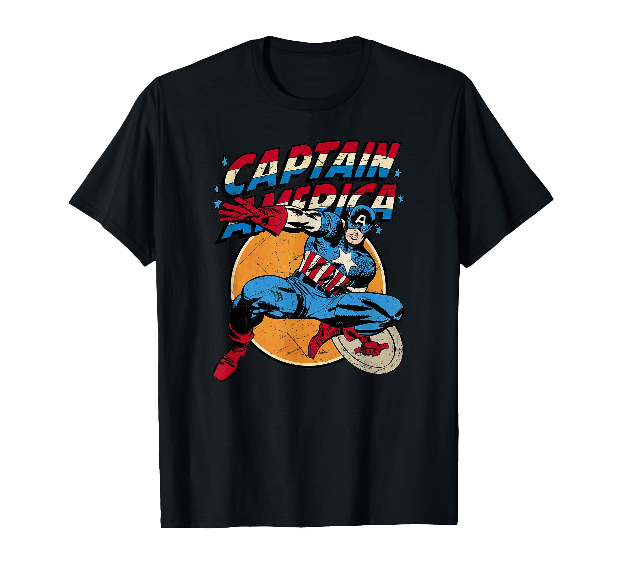 T-shirt Captain America Marvel – Super-héros Avengers En Coton Bleu Taille L