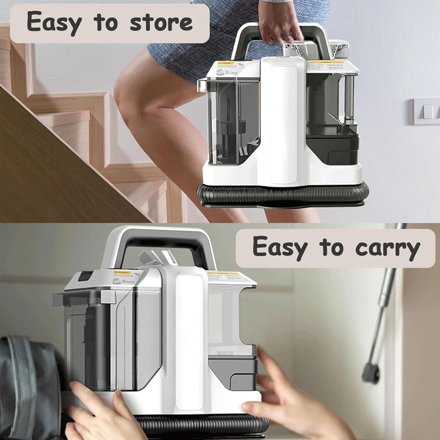 Carpet Cleaning Machine, Upholstery Cleaning Machine, Handheld Spot Cleaner, Deep Cleaning for Pet Stains, Sofas, Carpets, Car Seats, Corded Dual Removable Water Tanks