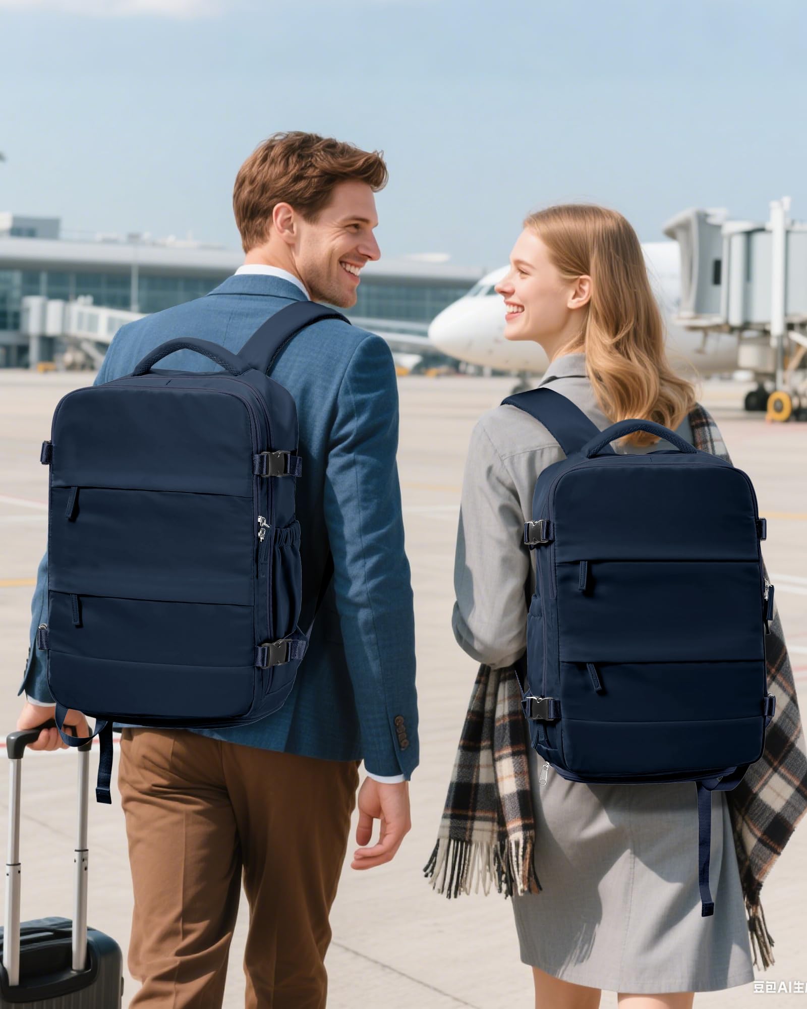 SZLX Zaino Ryanair 40x30x20 Sottovuoto Zaino da Viaggio 40x20x25 Bagaglio a Mano 40x30x20 Wizzair Donna Uomo Borsa da Cabina per Easyjet 45x36x20 Adatto a Laptop da 14 Pollici Impermeabile per Lavoro