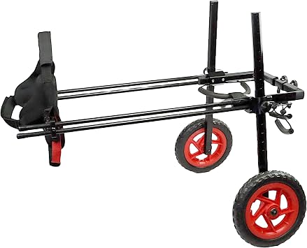 Best Friend Mobility Pro Series Rear Leg Dog Wheelchair Hyperlight Fiber Frame with All-Terrain Foam Wheels for All The Dogs - Chair Only Small