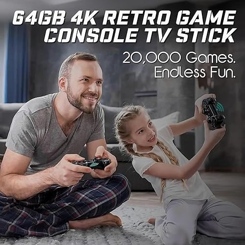 Miniatura 3 de Consola de juegos retro TV Stick 64GB 4K HDMI  Más de 20,000 juegos clásicos  2 controladores inalámbricos  Sistema de juegos arcade vintage  Plug &