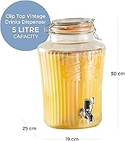 Vista 2 de Kilner Dispensador de bebidas de cristalería vintage, 1-1/4 galones