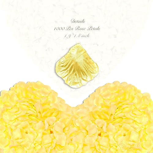 Vista 35 de 1000 pétalos de rosa artificiales, pétalos de rosa falsos para noches románticas, bodas, propuestas de decoración de flores de aniversario
