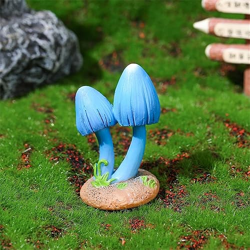 Miniatura 7 de DIYOMR Serie de hongos de resina de 2.0 pulgadas, 4 figuras de hongos para decoración interior y exterior para el hogar, bricolaje, ventana, mesa,