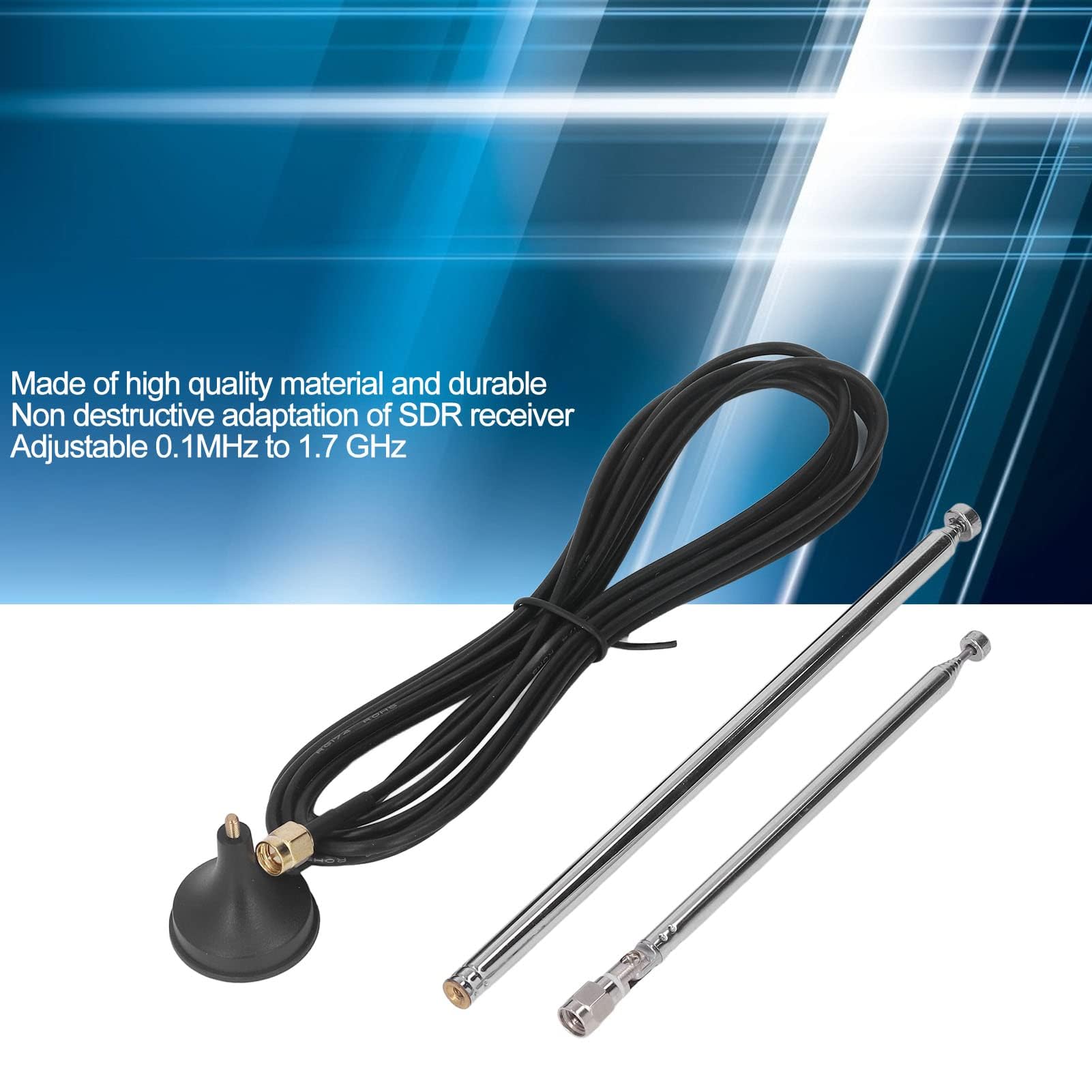 Antena odbiornika SDR 0,1 MHz do 1,7 GHz SDR odbiornik pełnozakresowy antena odbiornik radiowy SDR obsługuje antenę TCXO Odbiornik SDR do monitora dronów
