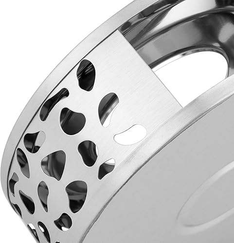 Miniatura 3 de Calentador de tetera, calentador de tetera de acero inoxidable, calentador de tetera de metal con portavelas, base de calentador de té de café