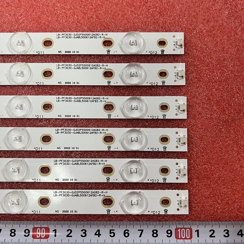 Bande de rétroéclairage LED for modèles 50pug6102, Le50u7970, 50put6400/60, 50PUH6400, 50PUF6061, 500TT67 V2, 500TT68 V2, CL-2K15-D2P5-500-D612-V1 RL(2 Kit for 2 TV)