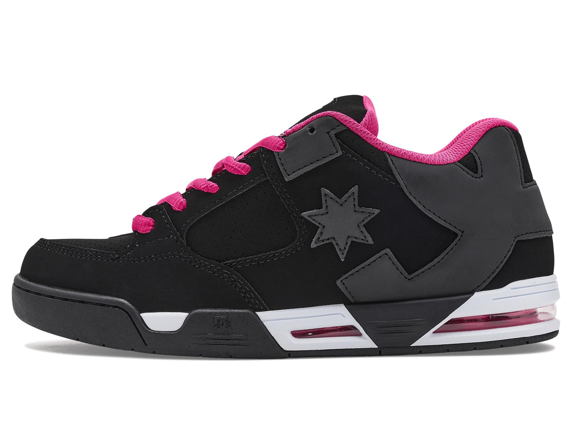 DC Shoes Command para mujer, Negro/Rosa, 7.5