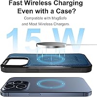 Vista 3 de Funda tipo cartera para iPhone 15 Pro Max con soporte para tarjetas, funda de cuero magnética fuerte desmontable, compatible con carga inalámbrica