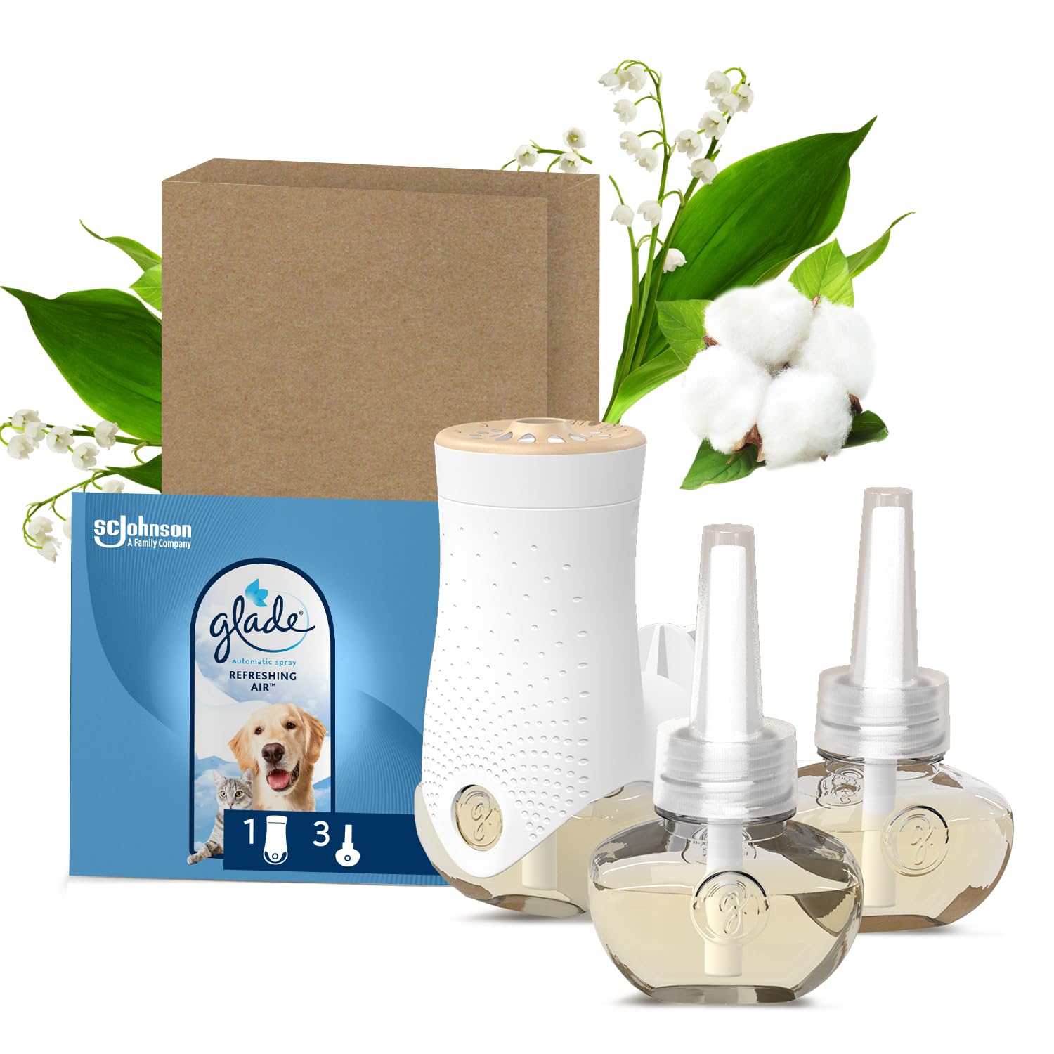 Glade Liquido Elettrico Profumatore per Ambienti Refreshing Air 1Base 3 Ric