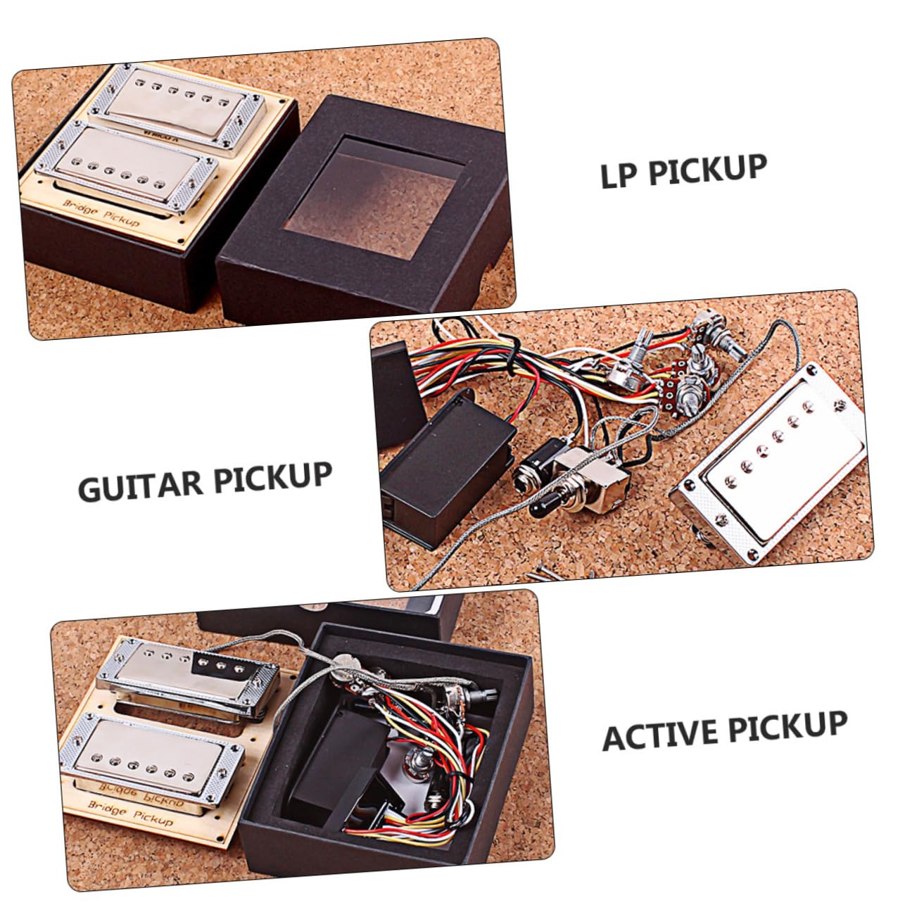Pickup Attivo Per Chitarra Humbucker Durevole Con Scatola Per Batteria Parte Di Ricambio Per Chitarra Elettrica e Basso Per Amanti e Musicisti