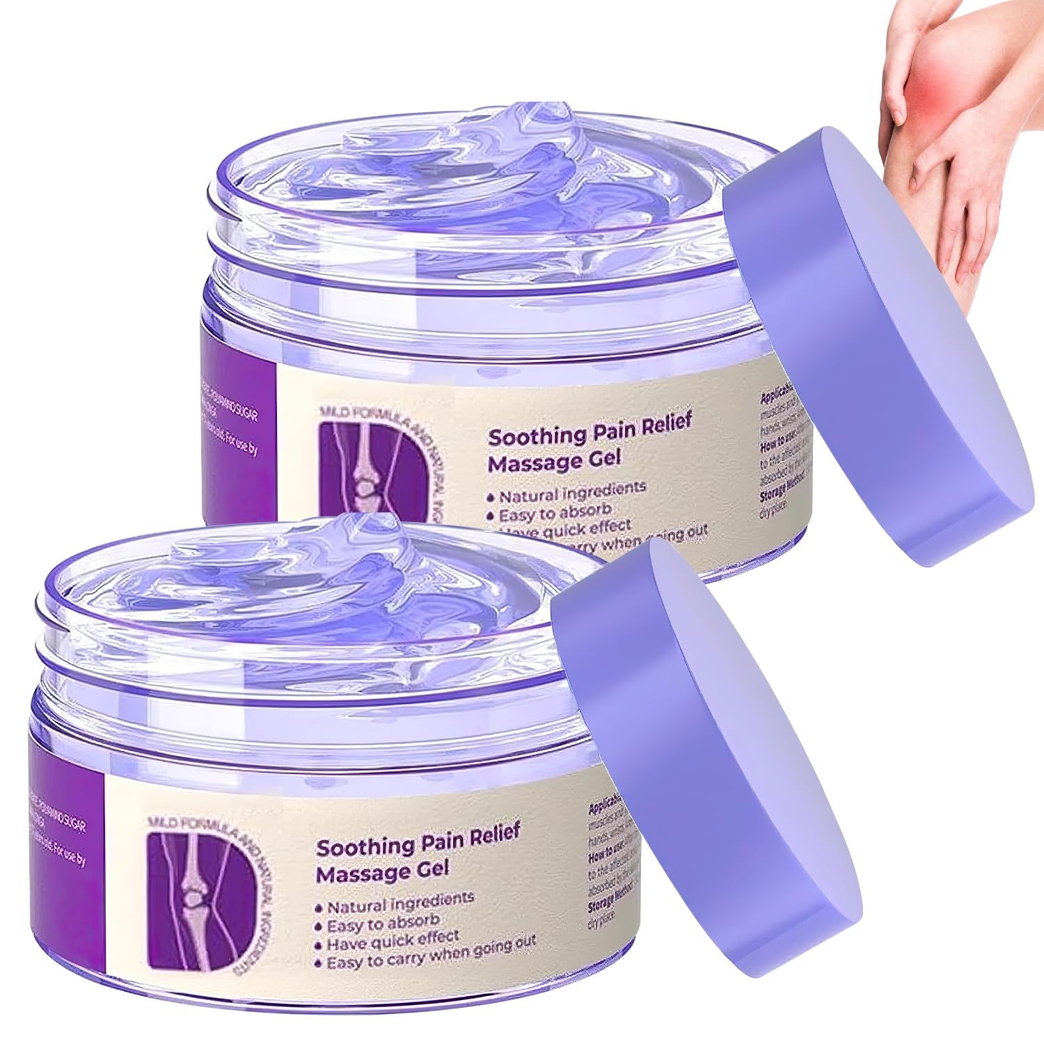 2Pcs Joint Pain Gel Purple Gel, PurpleJoint Repair Cream, Natural Blend of PurpleGel, Soothes the Whole Body, Lumbar Spine, Neck, Hands and Feet