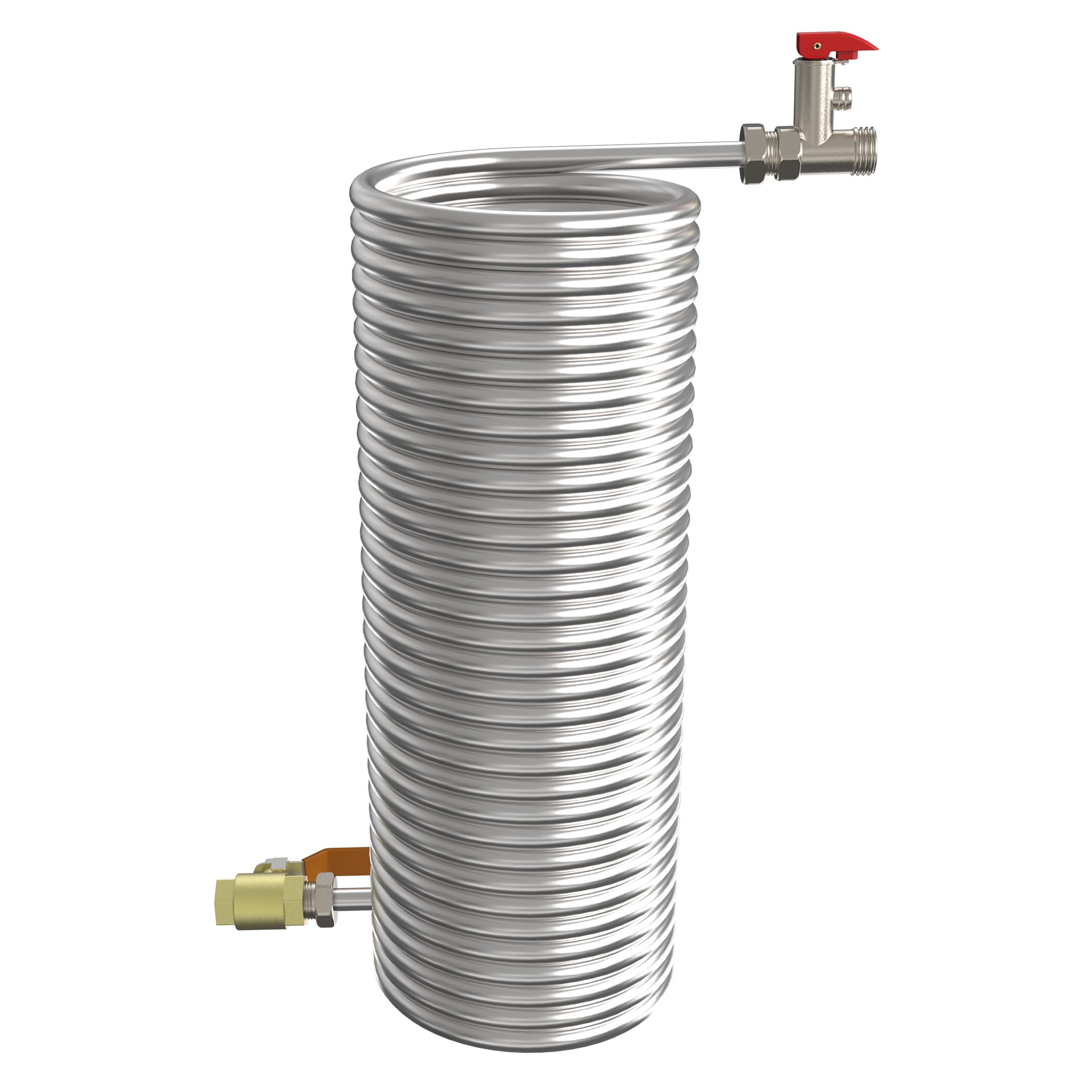 YUENFONG Bobina de intercambiador de calor de acero inoxidable de 15,5 cm de diámetro interior intercambiador de calor, serpentinas de enfriamiento con conexión de media conexión, adecuado para todo