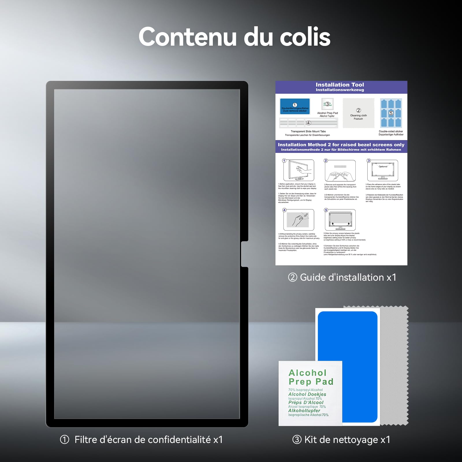 Filtre de Confidentialité pour iMac 27 Pouces Studio Display, Amovible Protection Anti Espion Lumière Bleue