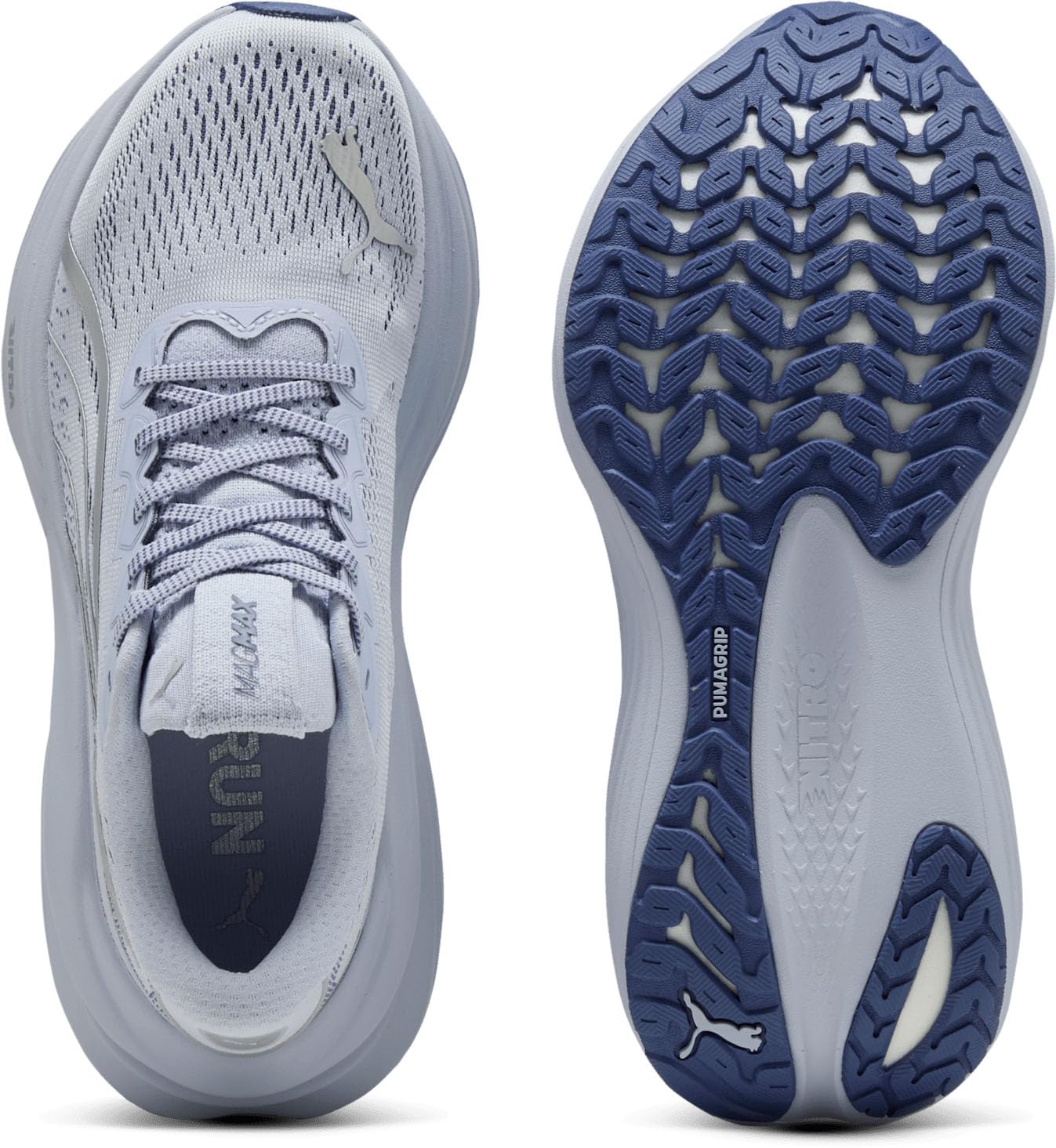 PUMA - Womens Magmax Nitro Shoes, Color Cool Weather/Silver, Size: 9 M US
