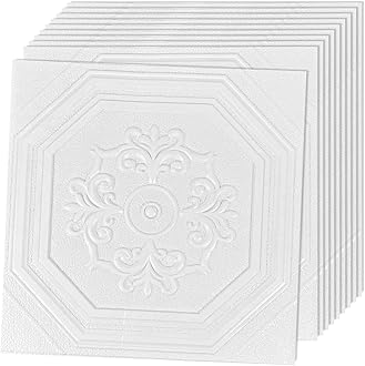 3D Wall Panels Peel and Stick - PE Foam DIY Self Adhesive, Waterproof, Perfect for Interior Wall Decor in Bedroom & Living Room(X2, 10pcs)