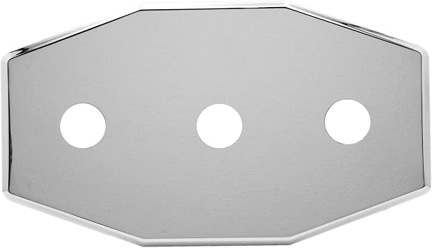 Westbrass Three-Hole Remodel Plate, Polished Chrome, D505-26