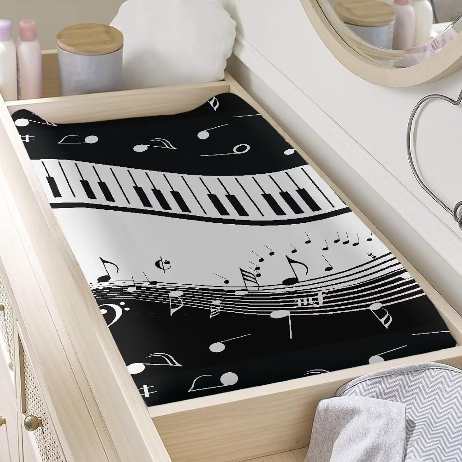 Changing Pad Covers for Boys Girls Unisex Diaper Change Table Sheets Fits 32"x16" Contoured Pad