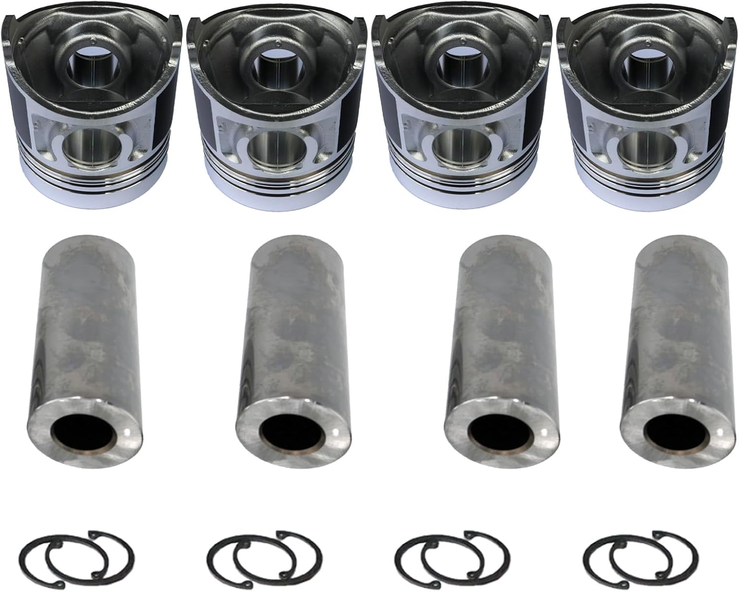 4-SET Piston Kit Assy 185-0104 1850104 Compatible with CAT MARINE ENGINE 3054B BACKHOE LOADER 424D 416D