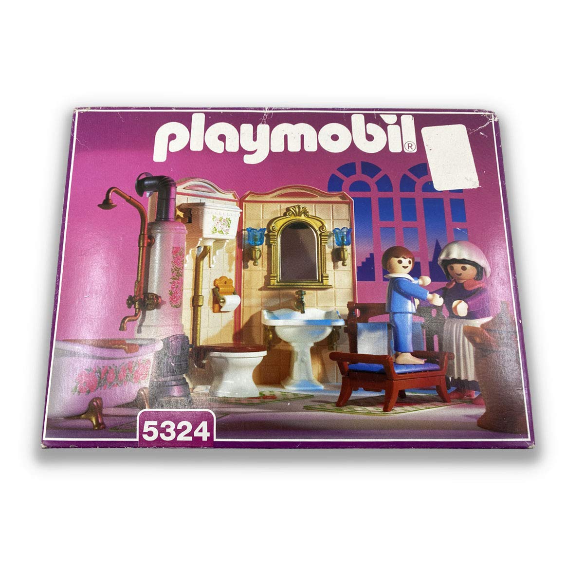 PLAYMOBIL Vintage 5324 : Salle De Bain Victorienne époque 1900, Set Complet Avec Personnages Et Chien, Boîte Fournie