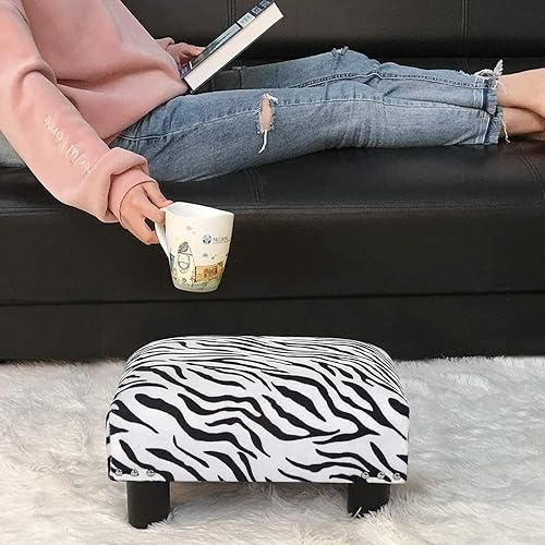 Miniatura 10 de Adeco Reposapiés pequeño/Reposapiés-Arte geométrico - Reposapiés otomano cuboide y cilindro, marrón café Piel sintética negra de poliuretano,Marrón