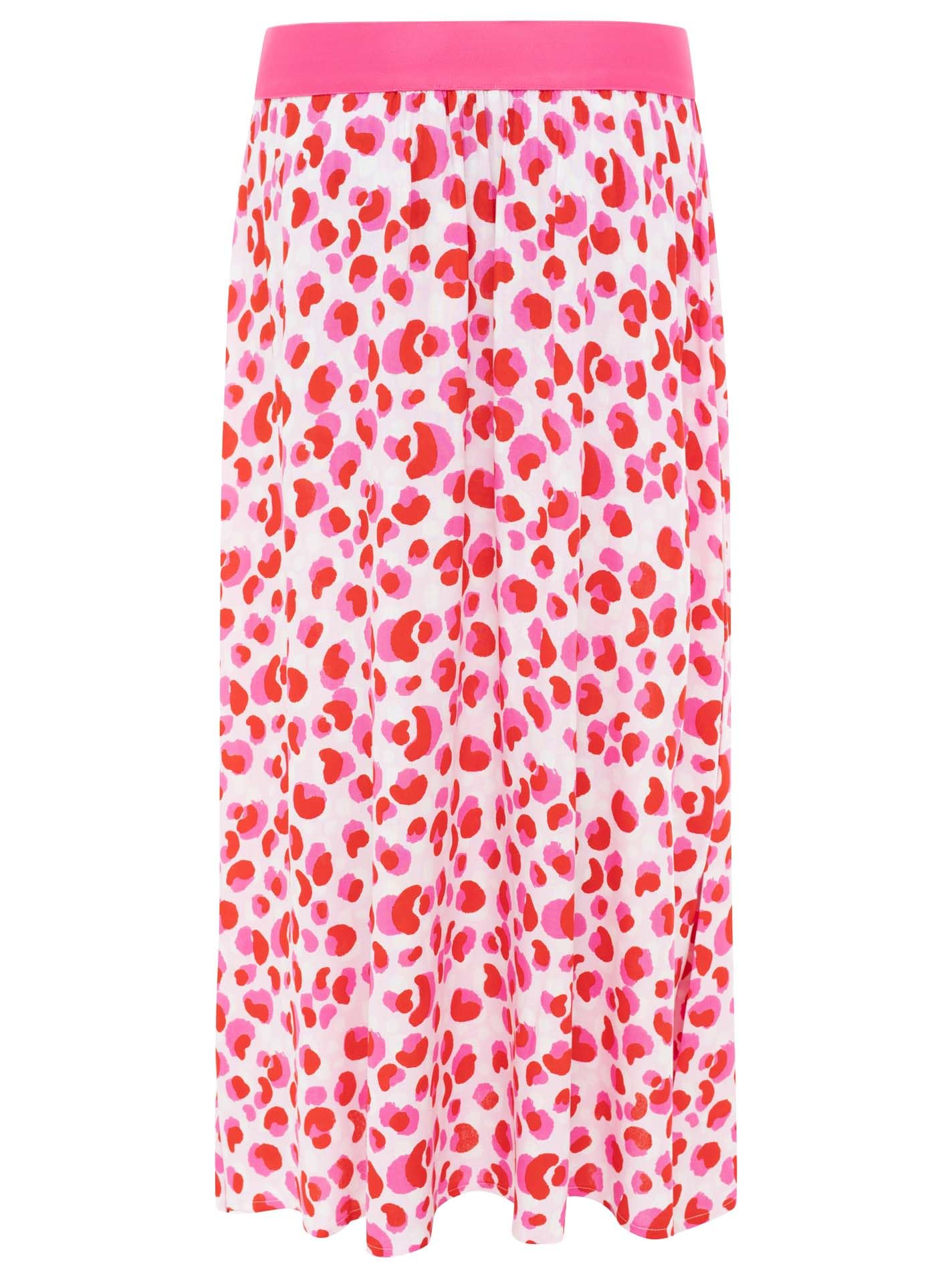 Zwillingsherz Damen Maxirock Colourful Leo aus 100% Viskose – Langer, fließender Sommerrock mit elastischem Komfortbund – Feminines Design, hochwertiger Fall, vielseitig für Alltag, Freizeit & Urlaub