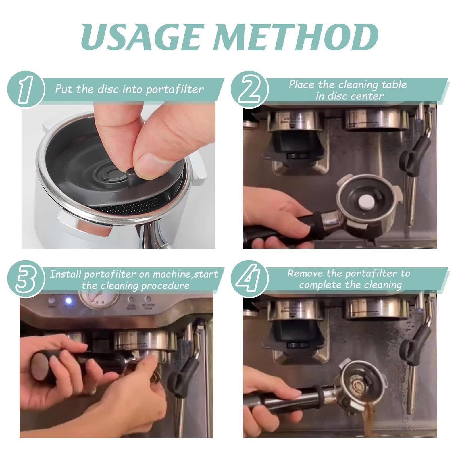 Disco Pulizia Per Sage Barista Express - 54mm, Silicone Alimentare, Compatibile Con Modelli Sage/Gastroback - Foto 4