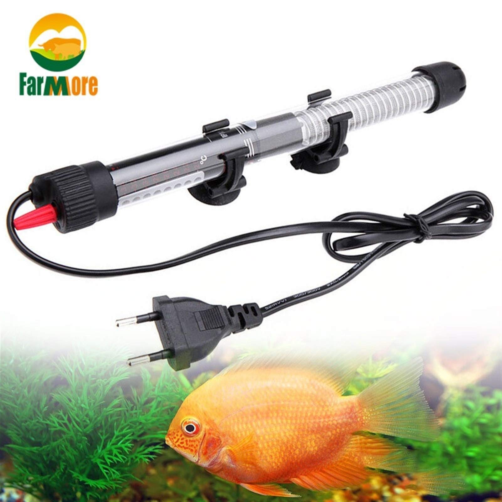 Riscaldatore per animali domestici Acquario riscaldamento asta regolabile riscaldamento dell'acqua Rod di temperatura costante controllo Fish Tank di calore ad acqua 25W / 50W / 100W / 200W / 300W