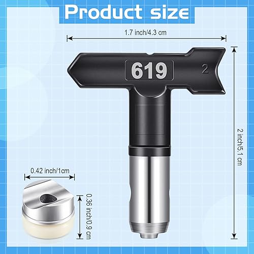 Miniatura 9 de 8 puntas de pulverizador de pintura, punta de rociado reversible, boquillas de pulverización sin aire, piezas de máquina de pulverización sin aire