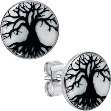Body Candy 20G 316L Steel Glow in Dark Tree of Life Stud Earrings for Women Stud Set Pierced Post Fashion Earrings Women