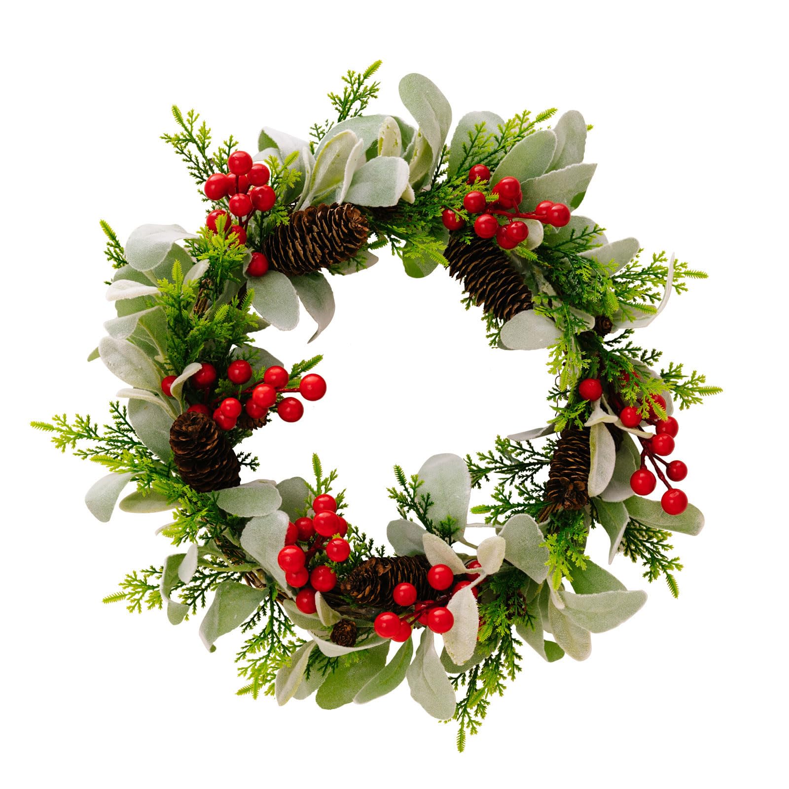 HZBB 17" Christmas Wreath Front Door Decoration Winter Garlands Artificial for Home Party Outdoor Indoor Shopping Mall Wreaths for Christmas for Outdoor for Front Door for Home Decor Indoor