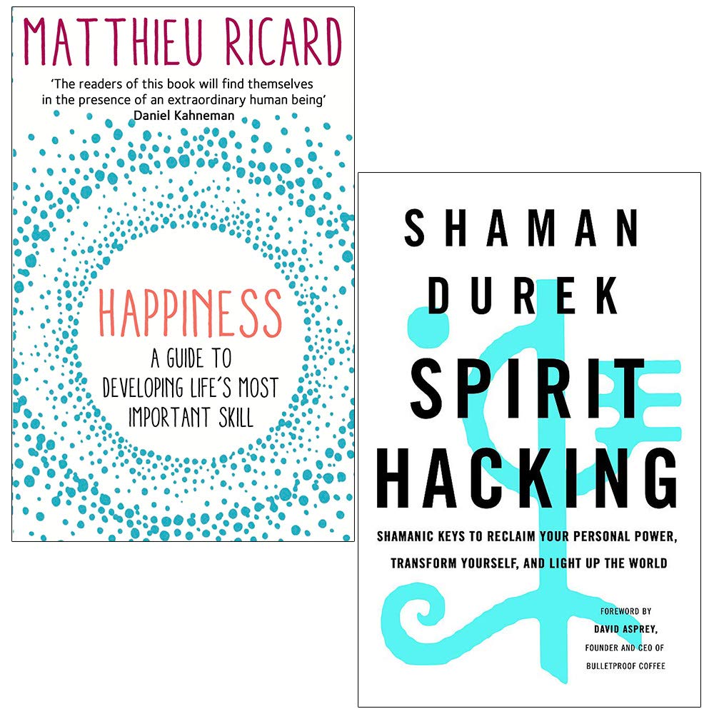 Happiness By Matthieu Ricard & Spirit Hacking By Shaman Durek 2 Books Collection Set