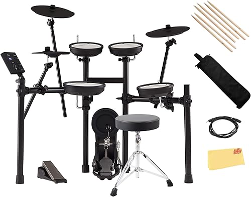 Miniatura 17 de Roland V-Drums TD-07DMK - Juego de batería electrónica con trono de batería, bolsa para baqueta, cable de audio de 0.138 in, 3 pares de baquetas