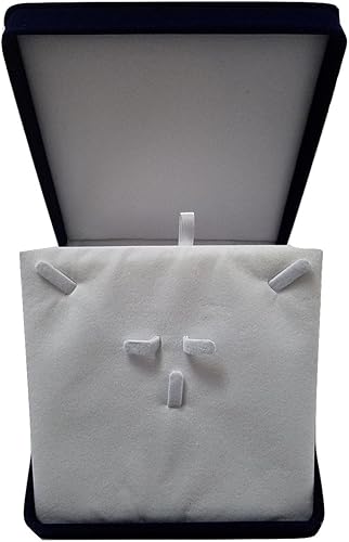 Miniatura 6 de Caja de regalo para joyería, collar, pendiente y pulsera, XL, azul marino